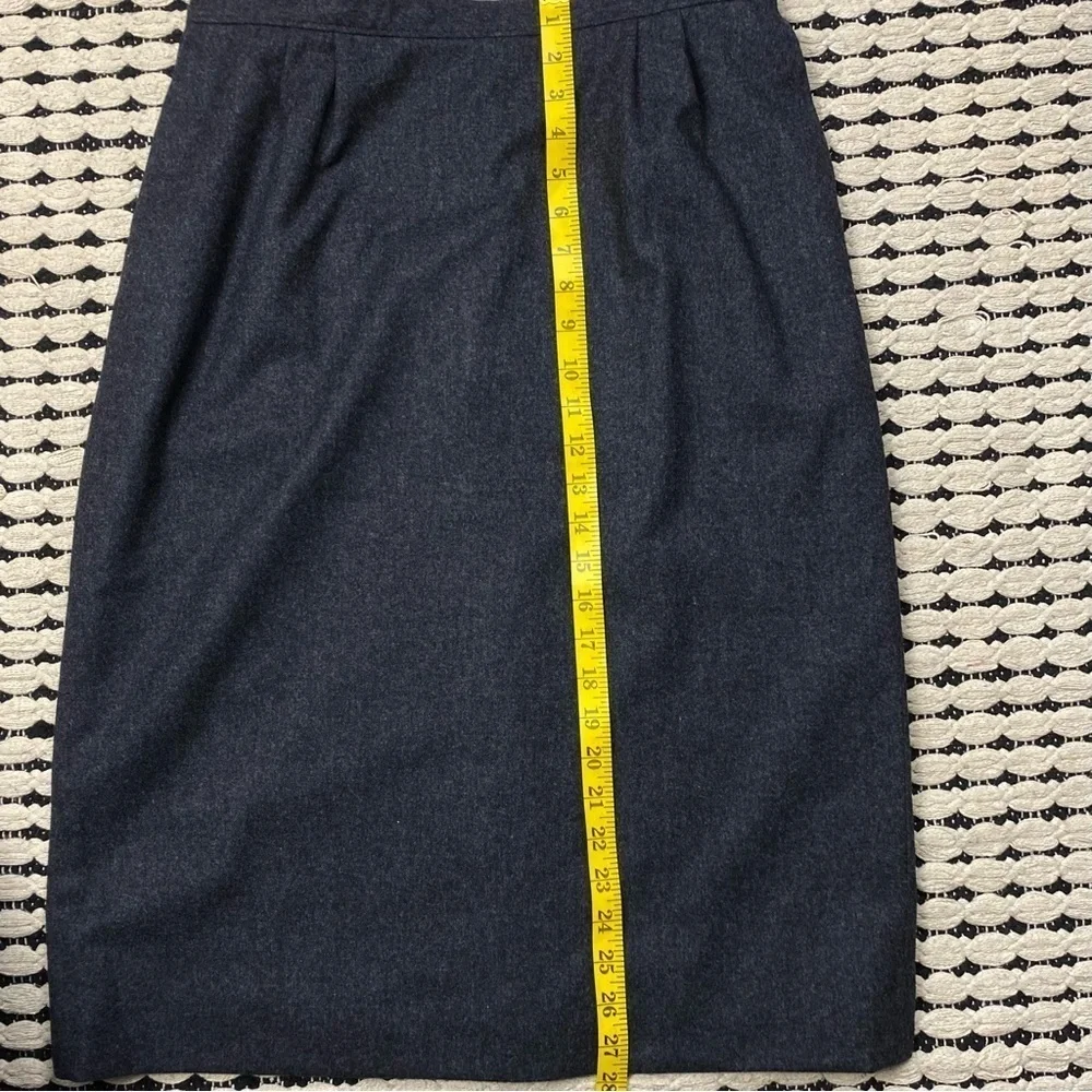 Vtg PENDLETON Wool high rise skirt Midi length Charcoal Gray Womens size 12